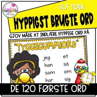 120 hyppigste ord på dansk