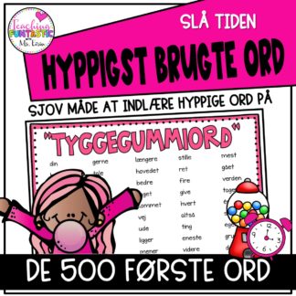 500 hyppigste ord på dansk