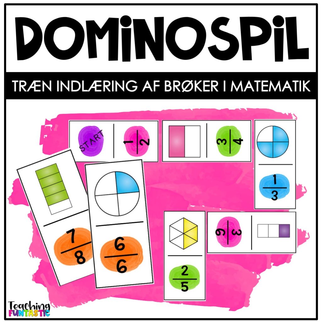 Matematikspil domino brøker Dominospil Læse og forstå brøker - Teaching ...