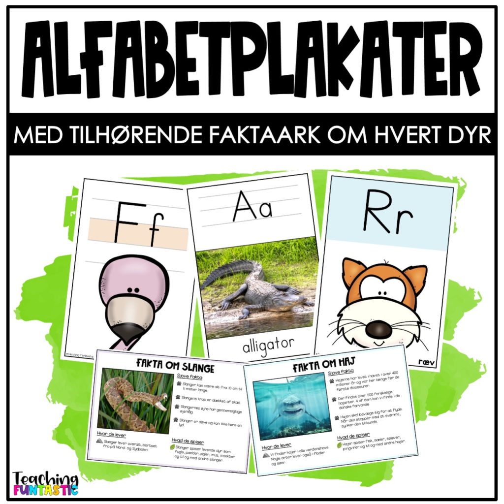 Alfabetplakater Med Dyr - Teaching Funtastic