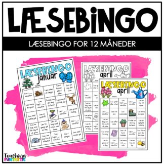 Månedlige læsebingoer for hele året