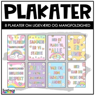 Ligeværd og mangfoldighed – 8 plakater til et inkluderende klasselokale