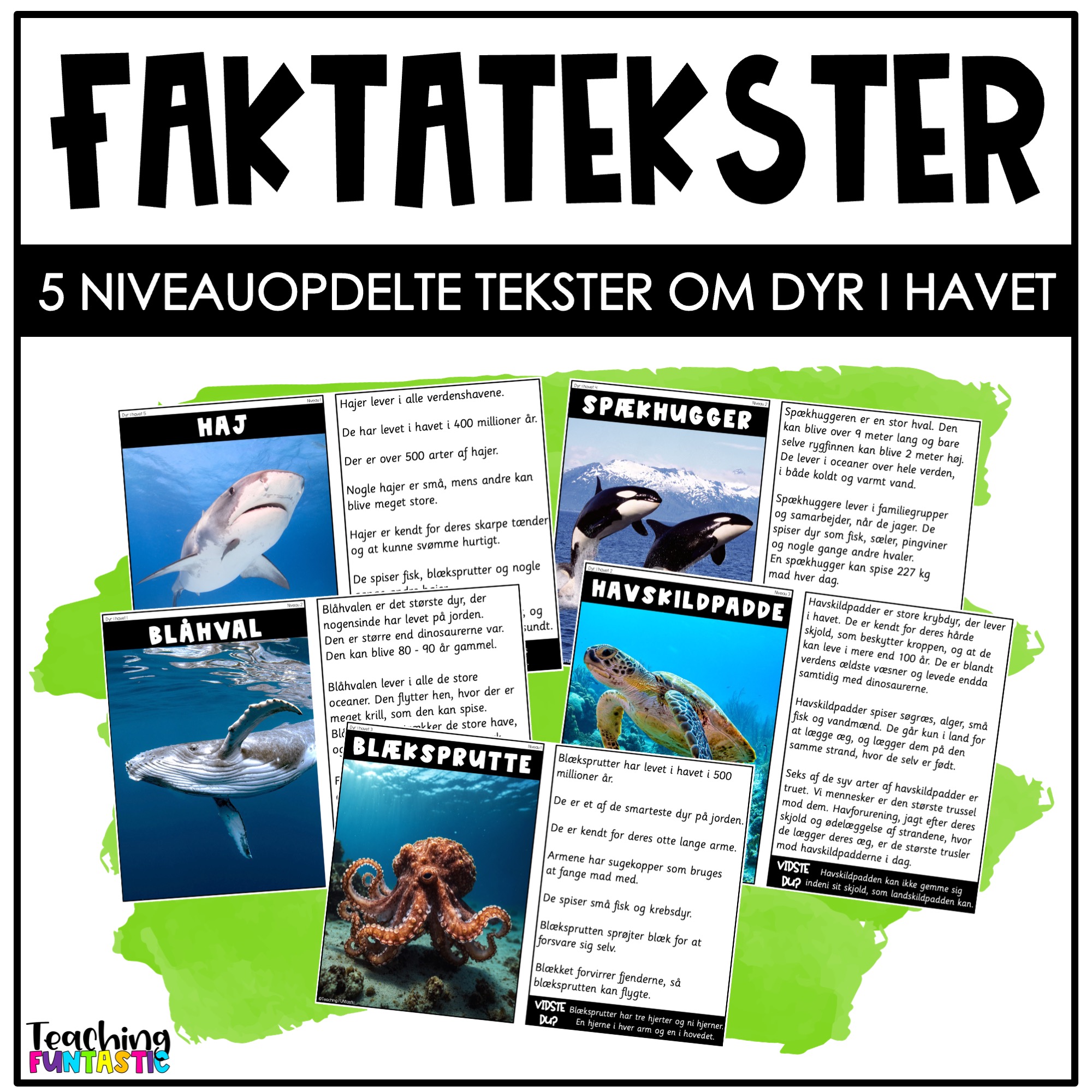 læsetekster dyr i havet