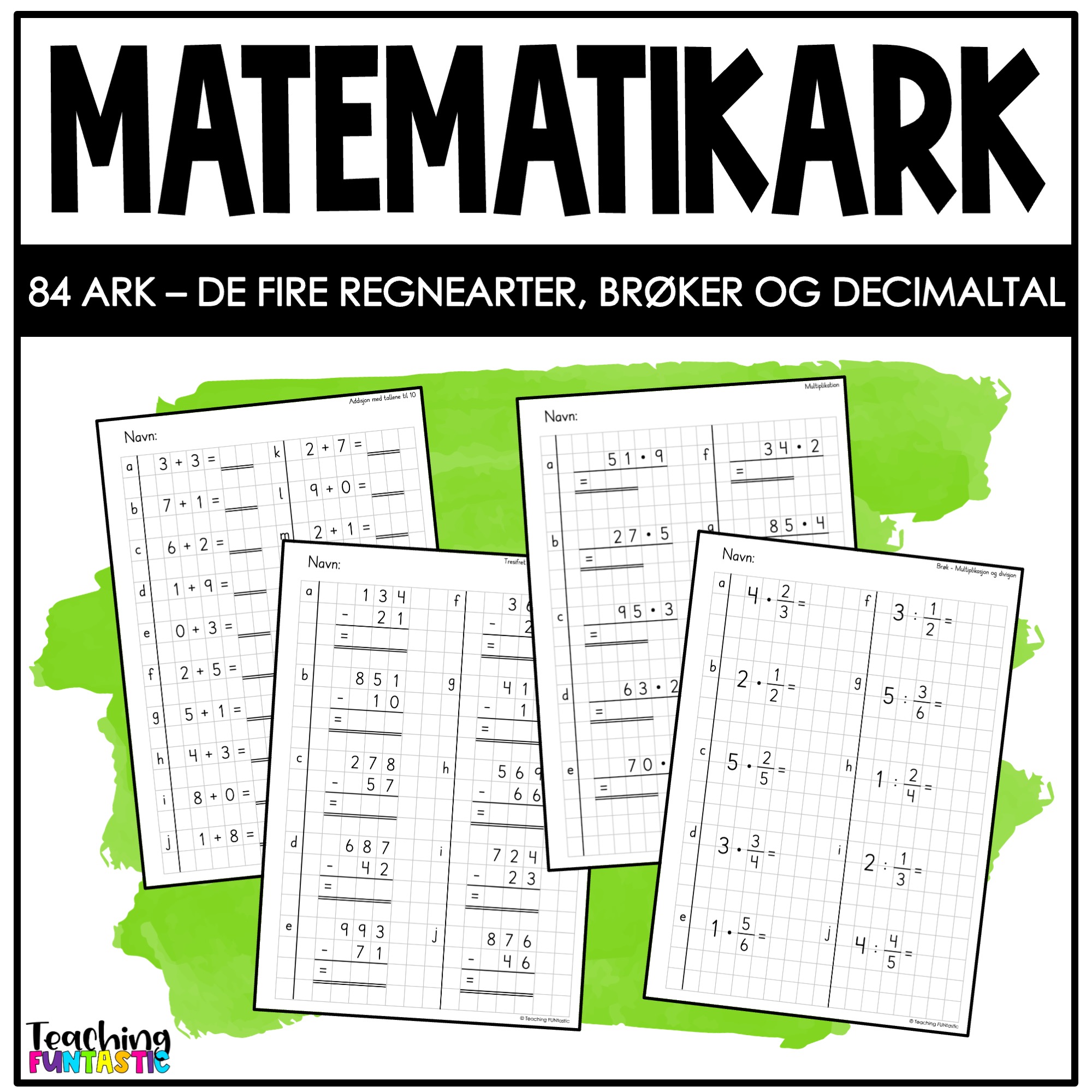 arbejdsark matematik