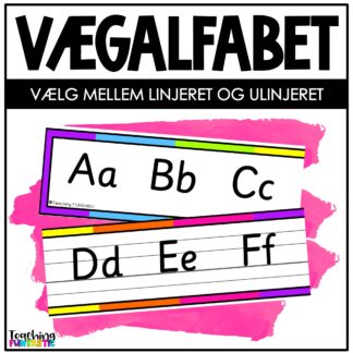 Alfabetremse til væg med store og små bogstaver